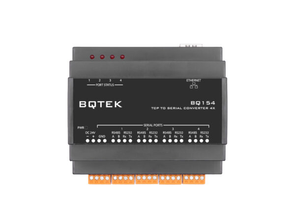 4 Kanal RS232/RS485 TCP Çevirici. Modbus RTU ve Modbus TCP Protokol Dönüştürücü