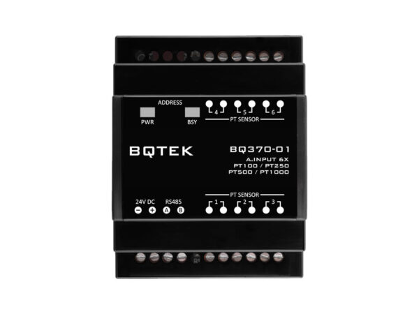 Modbus RTU üzerinden PT sıcaklık sensörü okumanızı sağlar. 6 adet Sensöre kadar destekler. PT100, PT250, PT500, PT1000