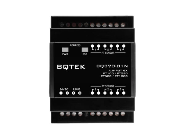 Modbus RTU üzerinden PT sıcaklık sensörü okumanızı sağlar. 6 adet Sensöre kadar destekler. PT100, PT250, PT500, PT1000