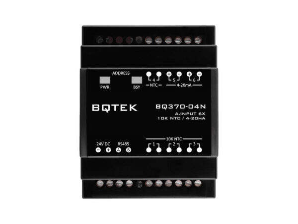 BQ370-02 Modbus Analog Giriş cihazı ile 4 adet NTC ve 2 adet 4-20ma sensör okuyabilirsiniz.