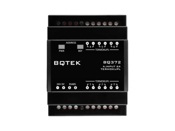 BQ372 Analog Giriş cihazı ile 6 adet Termokupl sensörü modbus ile okuyabilirsiniz.